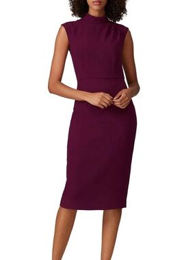 Trina Turk Plum Sleeveless Midi Sheath Dress